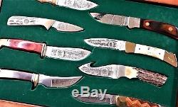 North American Hunting Club Hunting Heritage Collection Knife Set withDisplay Case