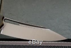 Olamic Cutlery Swish Customized Flipper Frame Lock Knife Titanium 3.75