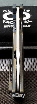 Olamic Cutlery Swish Customized Flipper Frame Lock Knife Titanium 3.75