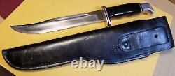 Old BUCK 120 inverted 2-line vintage sheath knife