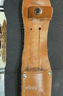 Old EMIL VOOS SOLINGEN Germany 13109 Hunting Knife 3 Arrow Fixed Blade Sheath
