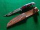 Old RARE c. 1930's-40's KINFOLKS RED Celluloid Handle Hunting Knife M-R330-4-1/2