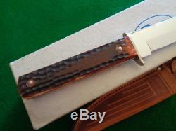Old RARE c. 1940's-50's CASE 652-5 SECOND CUT RED STAG Hunting Knife MIB