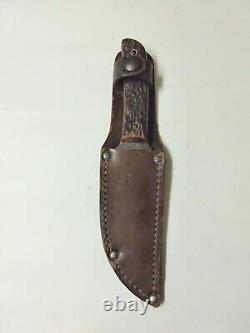 Old Vintage Antique Remington Bone Handle UMC RH4 Fixed Blade Hunting Knife