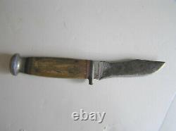 Old Vintage CASE Fixed Blade Hunting Knife with Sheath, Stag Handle