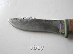 Old Vintage CASE Fixed Blade Hunting Knife with Sheath, Stag Handle