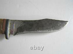 Old Vintage CASE Fixed Blade Hunting Knife with Sheath, Stag Handle