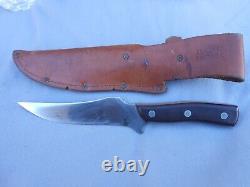 Old Vintage Schrade USA 150t Large Hunting Skinning Knife With Sheath