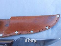 Old Vintage Schrade USA 150t Large Hunting Skinning Knife With Sheath