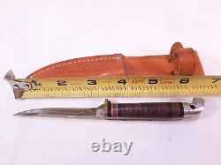 Old Vintage Western, L28, Hunting, Bird & Trout Small Skinning Knife, Sheath Z03