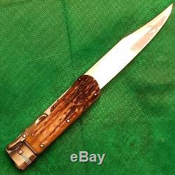 Old Voss Cut Co Germany Bone Stag Folding Bowie Hunting Pocket Knife Knives Lot