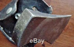 Old WESTERN Black Beauty Hatchet Hand Axe with Belt Sheath Set No Hunting Knife