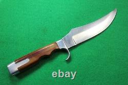 Olsen OK Howard City Mi #708 Rosewood Handle Fixed Blade Hunting Knife with Sheath