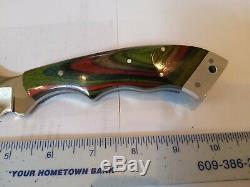 Original Barminski Knife Loveland CO USA Fixed Blade withSheath not used 10 inch