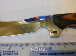 Original Barminski Knife Loveland CO USA Fixed Blade withSheath not used 12 inch