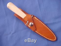 Original Randall Made Model 2 4 Stag Boot Knife and Johnson Rough Back Sheath