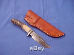 Original Randall Made Model 8 Gail White Knife withRMK Pocket Sheath White Stag