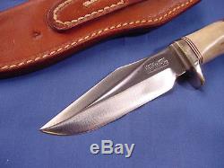 Original Randall Made Model 8 Gail White Knife withRMK Pocket Sheath White Stag