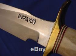 Original Randall Model 1 7 Fighting Knife withJRB sheath and orange stone