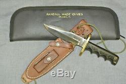 Original Vintage Randall Model 15 Airman Knife With Sheath and Stone in Case
