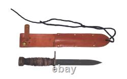 Original Vintage US Camillus Knife And Leather Sheath IRR