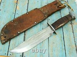 Original Ww2 Pal Rh36 Us Combat Fighting Bowie Knife & Scabbard Knives Tools