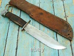 Original Ww2 Pal Rh36 Us Combat Fighting Bowie Knife & Scabbard Knives Tools