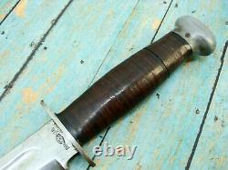 Original Ww2 Pal Rh36 Us Combat Fighting Bowie Knife & Scabbard Knives Tools