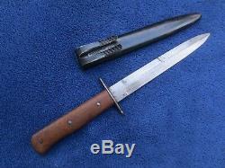 Original Ww2 Vintage German Luftwaffe Eagle 6 Fighting Knife And Scabbard