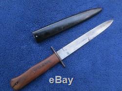 Original Ww2 Vintage German Luftwaffe Eagle 6 Fighting Knife And Scabbard