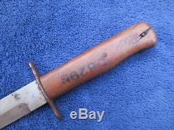 Original Ww2 Vintage German Luftwaffe Eagle 6 Fighting Knife And Scabbard