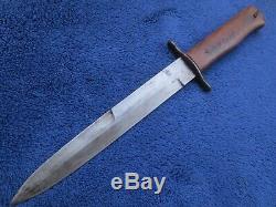 Original Ww2 Vintage German Luftwaffe Eagle 6 Fighting Knife And Scabbard