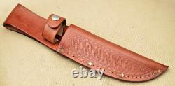 PREMIER LIFETIME GERMANY Woodcraft Style Hunting Knife Stag Handles Nice
