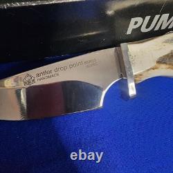 PUMA ANTLER DROP POINT 103/RC Fixed Blade Knife Crown Stag 809029 Handmade