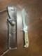 PUMA White Hunter Fixed Blade Knife Stag Handle Stainless Clip Point Sheath