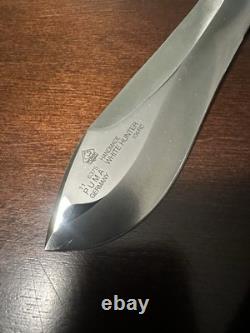 PUMA White Hunter Fixed Blade Knife Stag Handle Stainless Clip Point Sheath