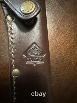 PUMA White Hunter Fixed Blade Knife Stag Handle Stainless Clip Point Sheath