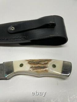 Parker fixed blade hunting knife USA With Leather Sheath Very Rare 3 Blade