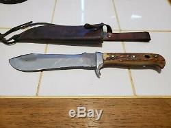 Pre 64 Puma White Hunter 6377 Stag Hunting Knife With Sheath Great Vintage Knife