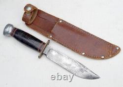 Pre WW2 MARBLES IDEAL 5 FULL HILT Hunting Knife with Sheath