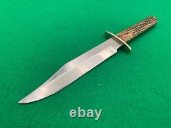 Pre Ww11 1924-35 Utica Knife & Razor Co Fighting Bowie Knife Czech Stag Rare