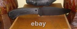 Pre-ownedWinkler Belt Knife Reproduction With Leather Sheath 80CrV2 Micarta Scale