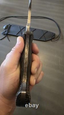 Predator Billy Knife Fallen Oak Forge Handmade Mint Condition Never Used Rare