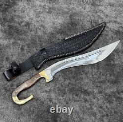 Premium 18 Bowie Knife Mirror-Finish Stainless Steel with Sheath