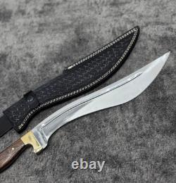 Premium 18 Bowie Knife Mirror-Finish Stainless Steel with Sheath