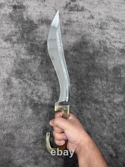 Premium 18 Bowie Knife Mirror-Finish Stainless Steel with Sheath
