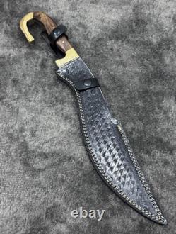 Premium 18 Bowie Knife Mirror-Finish Stainless Steel with Sheath