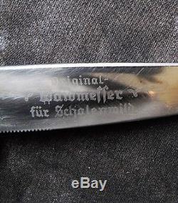 Puma #3591 Waidmesser Hunting Knife withStag & Saw in Box, 1950s Germany