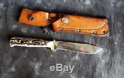 Puma 6378 Outdoor Hunting Knife withSheath & Stag, 1982 Germany
