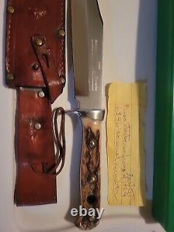 Puma 6396 Handmade PRE 1964 Pumaster Stag Handle Bowie Knife With Box SeeRead